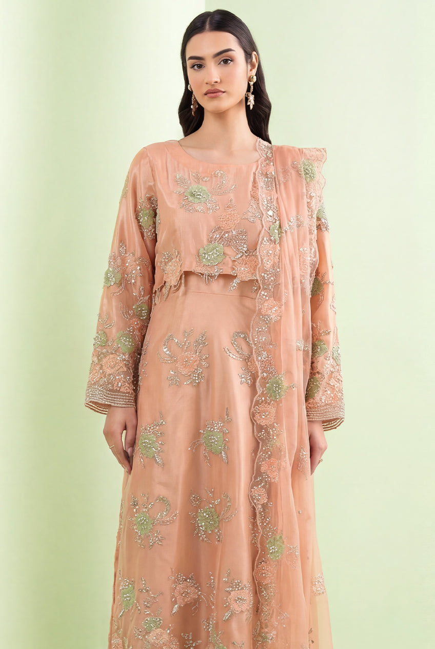 Embellished Peach & Mint Tunic