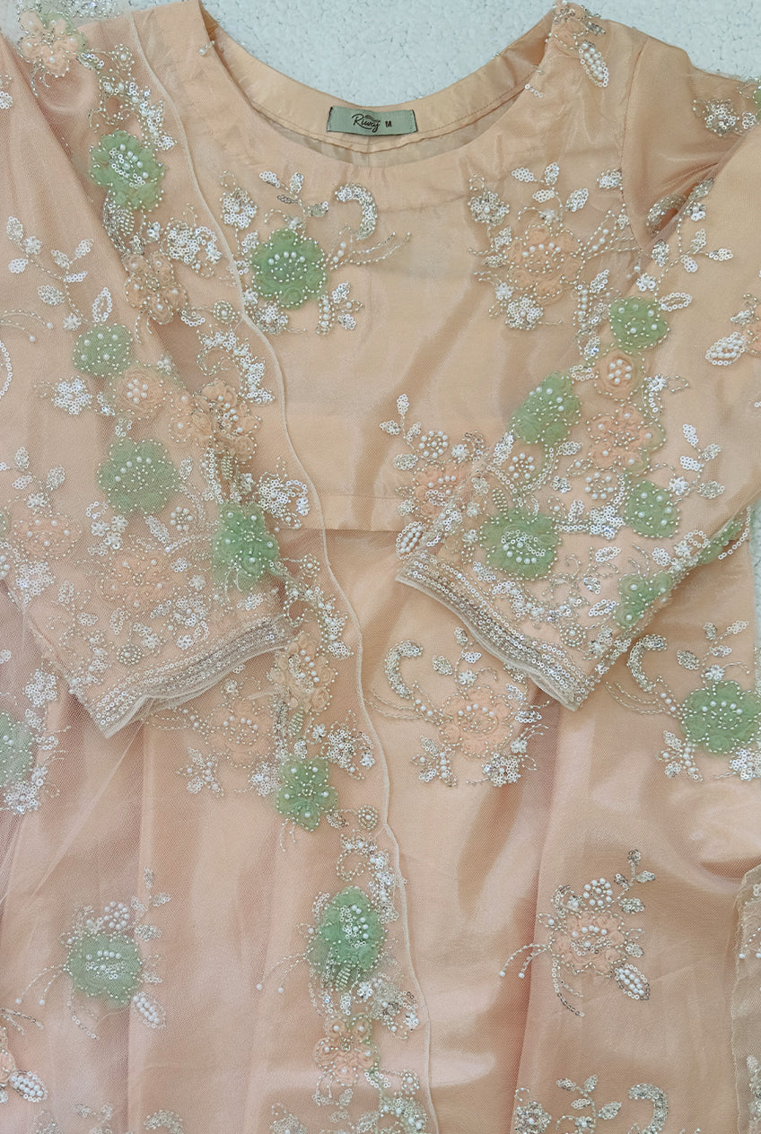 Embellished Peach & Mint Tunic